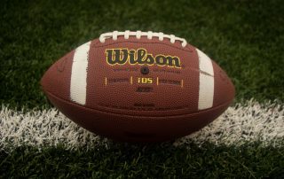 NFL football on a football field