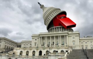 A red whistle coming out of Congress building
