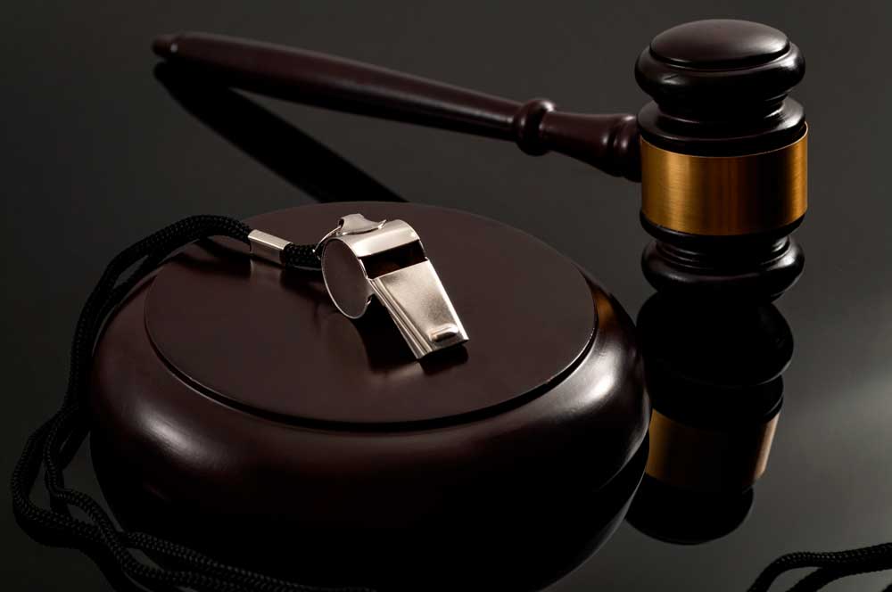 Gavel and a whistle