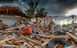 Home damaged by storm